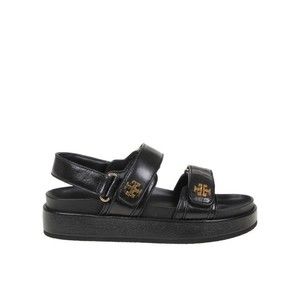Tory Burch Kira Sandal In Black Leather - NWT